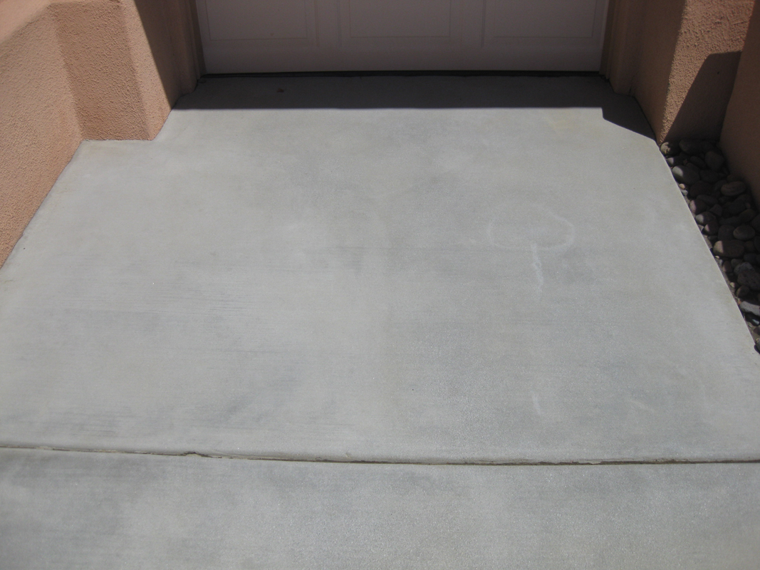 After battery acid on concrete stain removal