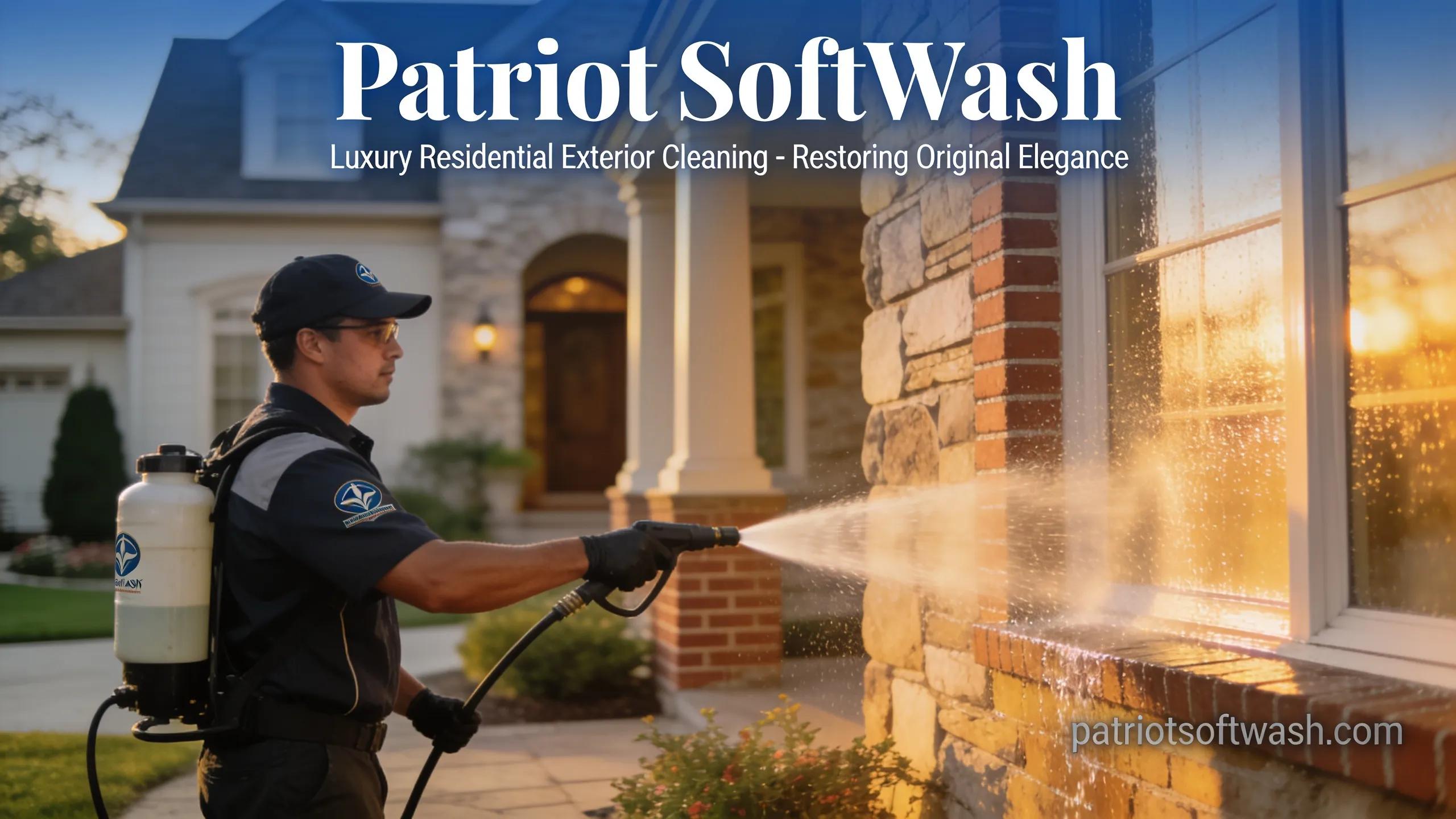 Patriot SoftWash specializes in luxury residential exterior cleaning, restoring homes to their original elegance